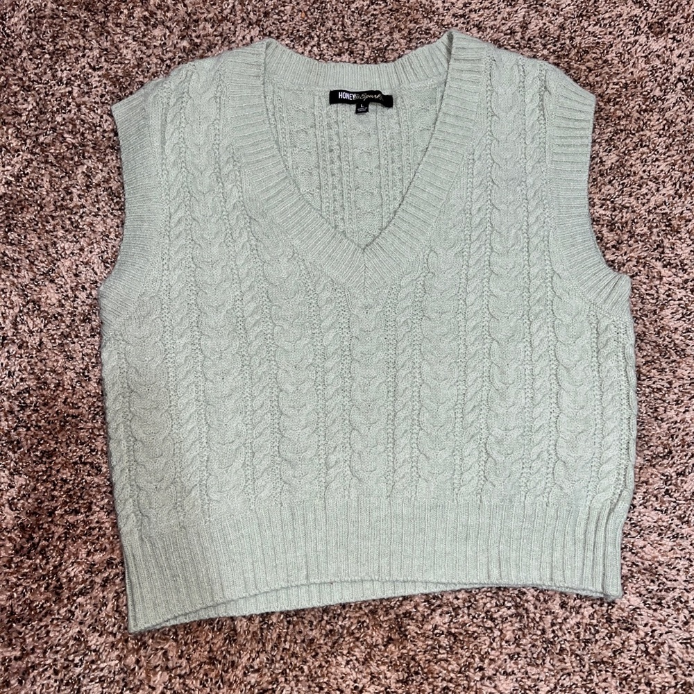 Mint green sweater vest